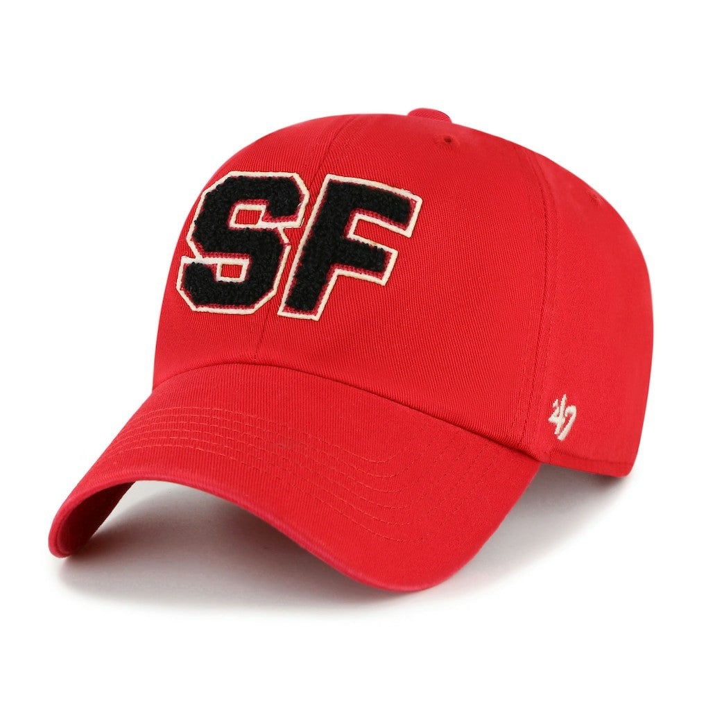San Francisco 49ers '47 Women's Zoey Clean Up Adjustable Hat - Scarlet on sale