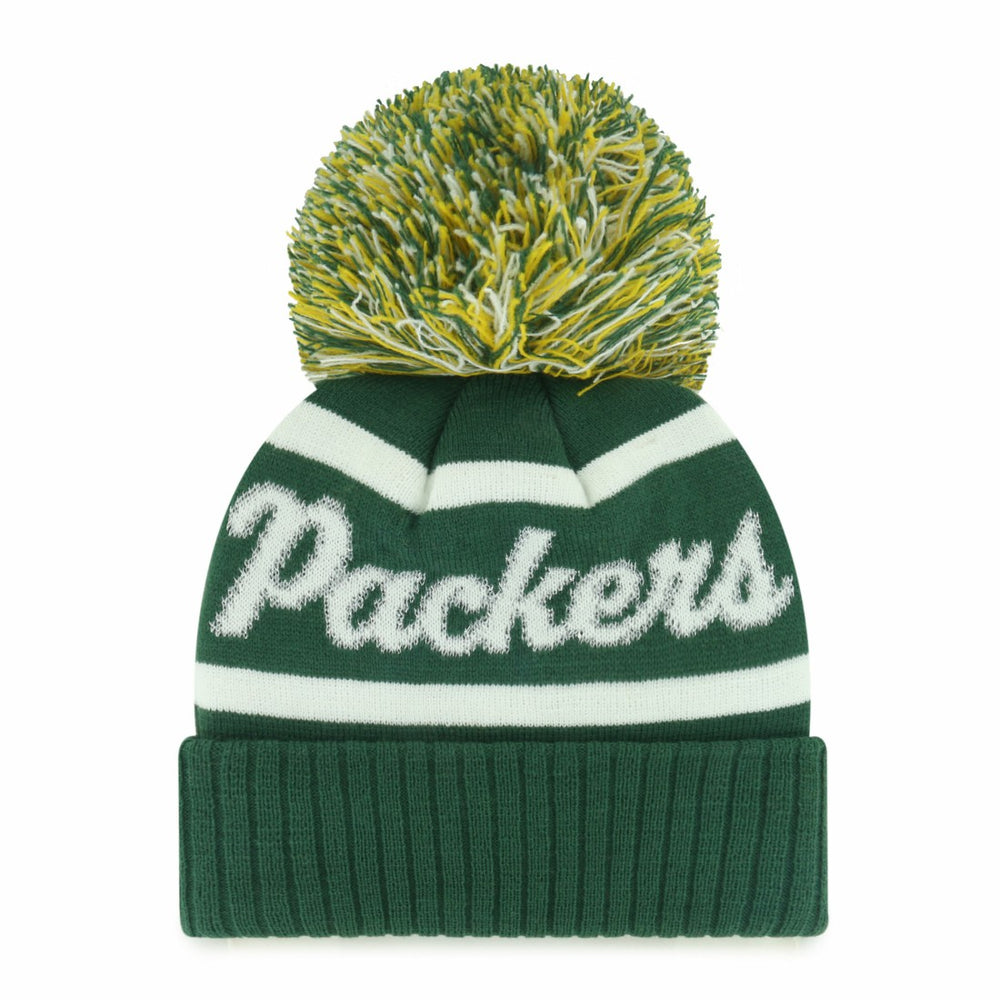 Green Bay Packers '47 Women's Spirited Cuffed Knit Hat with Pom - Green outlet