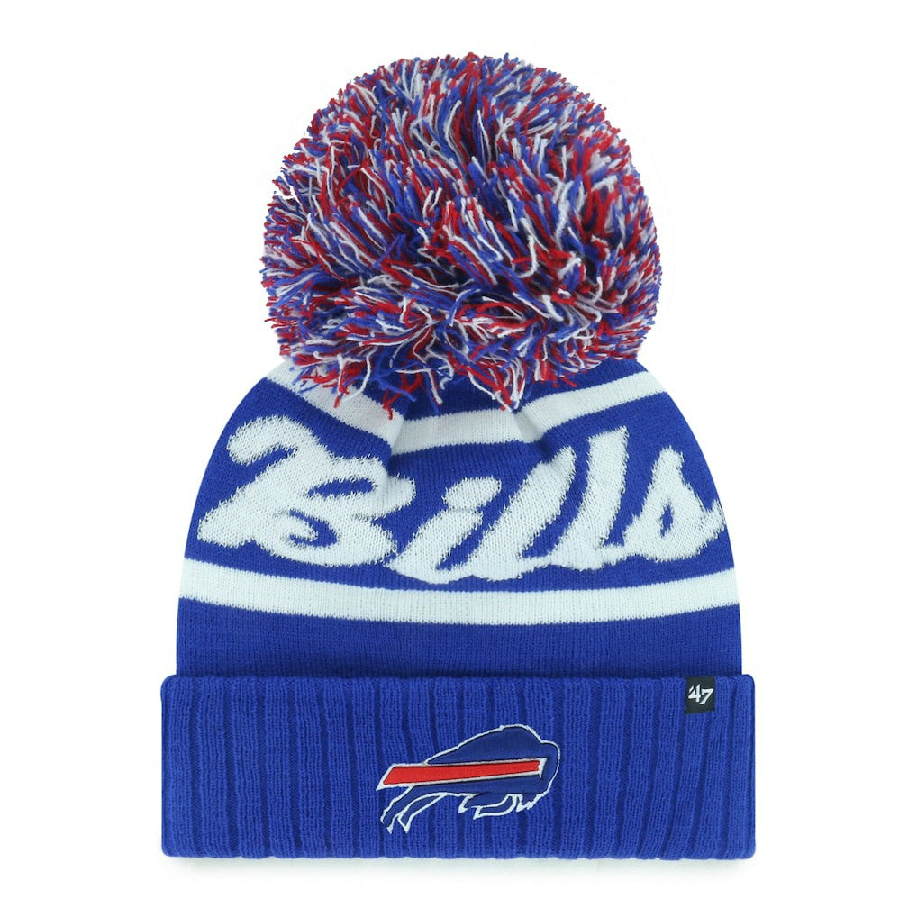 Buffalo Bills '47 Women's Spirited Cuffed Knit Hat with Pom - Royal cheap