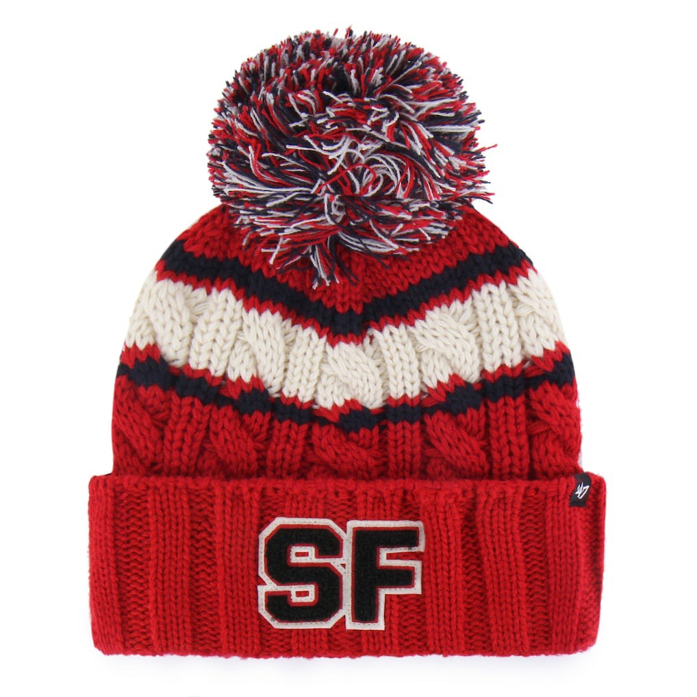 San Francisco 49ers '47 Women's Emma Cuffed Knit Hat with Pom - Scarlet outlet