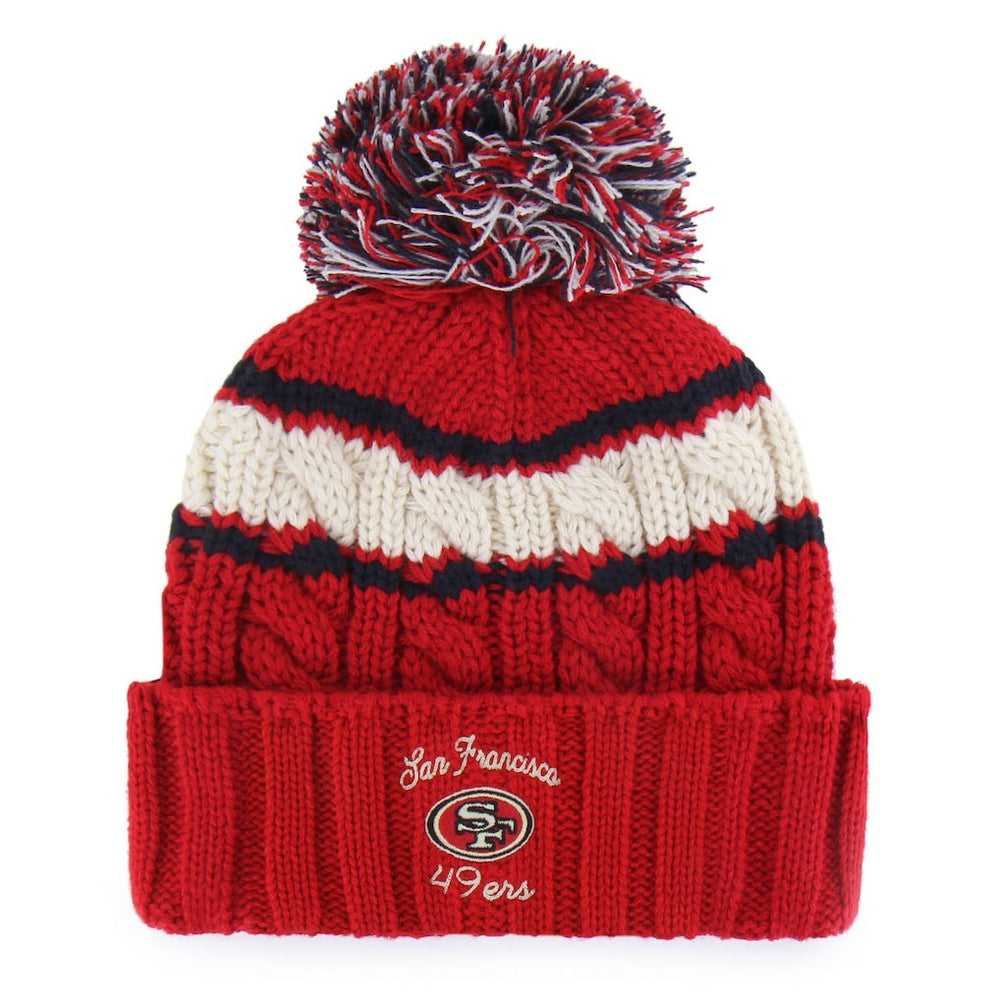 San Francisco 49ers '47 Women's Emma Cuffed Knit Hat with Pom - Scarlet outlet