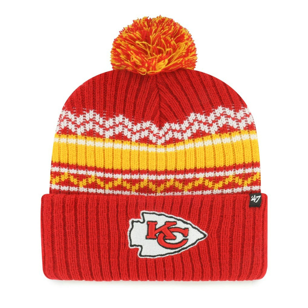 Kansas City Chiefs '47 Youth Polar Vortex Cuffed Knit Hat with Pom - Red cheap