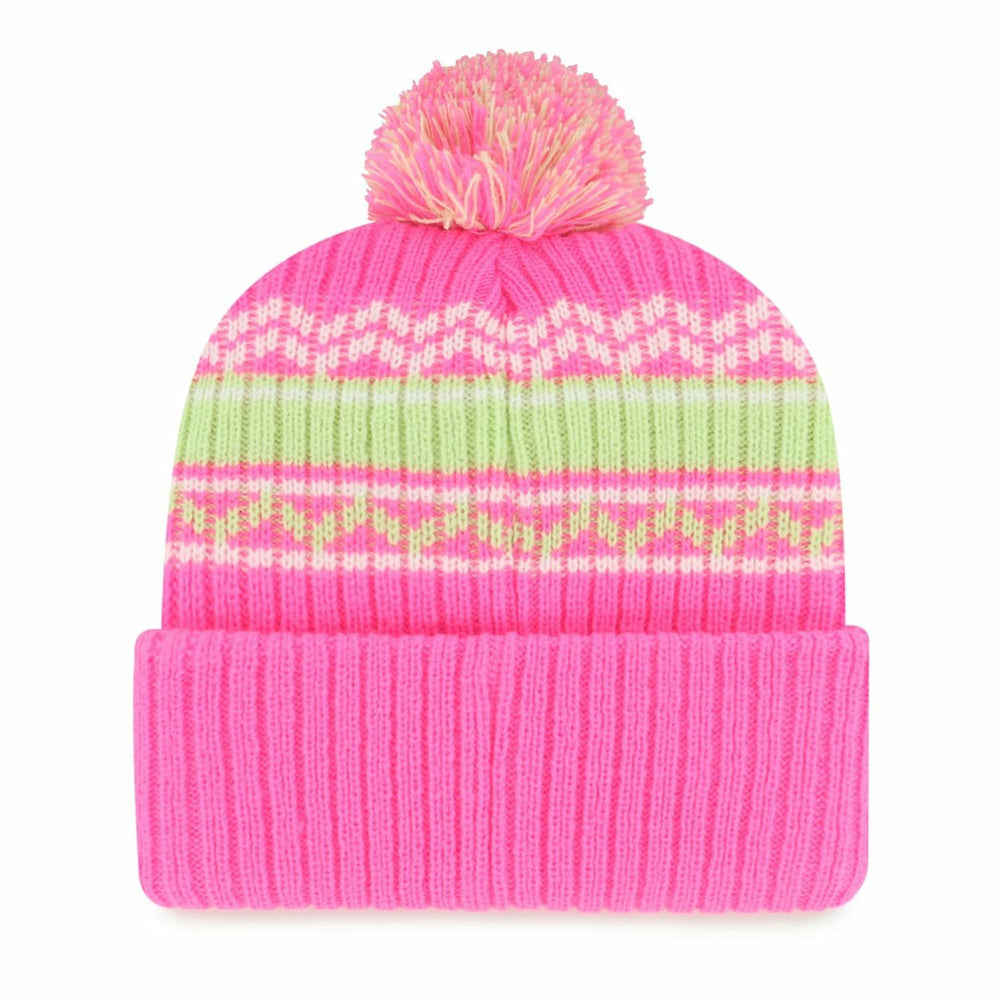 Kansas City Chiefs '47 Girls Youth Polar Vortex Cuffed Knit Hat with Pom - Pink for sale