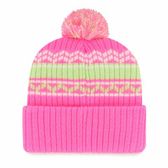 Kansas City Chiefs '47 Girls Youth Polar Vortex Cuffed Knit Hat with Pom - Pink for sale