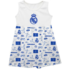 Real Madrid Vive La Fete Girls Infant Impressions Artwork Tank Top Dress Discount - White/Blue