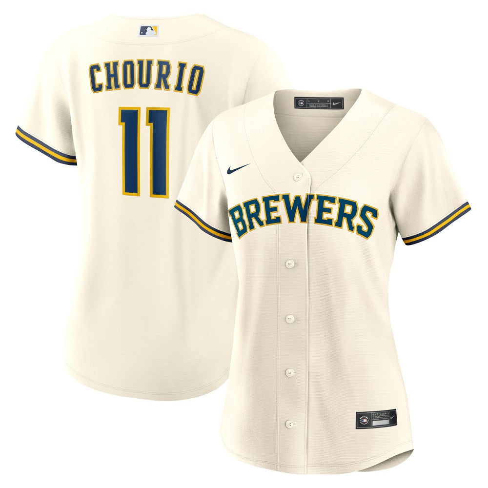 Jackson Chourio Milwaukee Brewers Women's Home Replica Jersey Cream