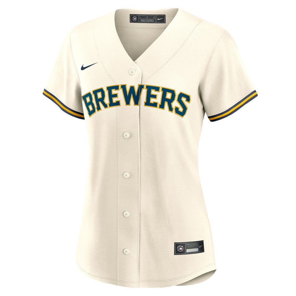 Jackson Chourio Milwaukee Brewers Women's Home Replica Jersey Cream