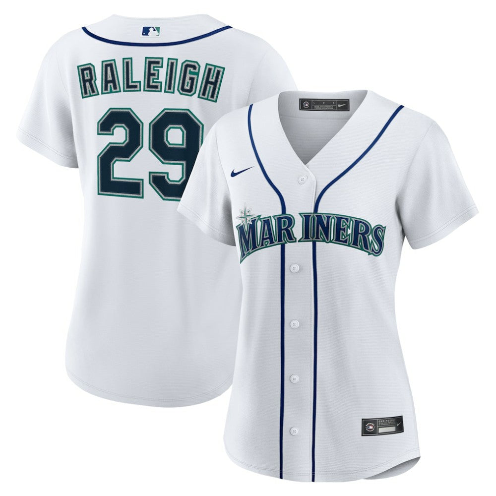 Cal Raleigh Seattle Mariners Women's Home Replica Jersey White