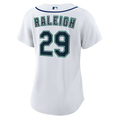 Cal Raleigh Seattle Mariners Women's Home Replica Jersey White