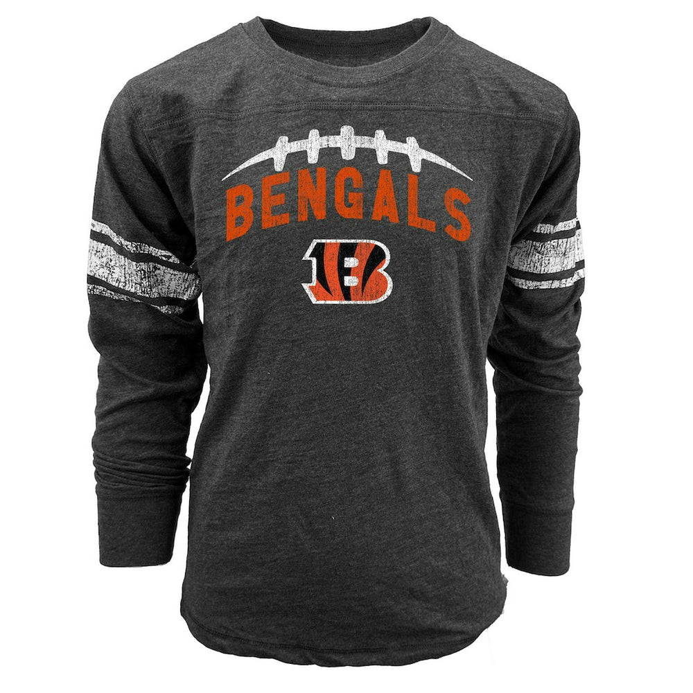 Cincinnati Bengals Wes & Willy Youth Football Long Sleeve T-Shirt - Black discount