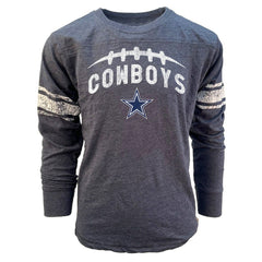 Dallas Cowboys Wes & Willy Youth Football Long Sleeve T-Shirt - Navy on sale