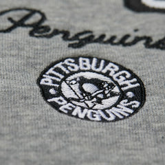 Pittsburgh Penguins Mitchell & Ness Women's Logo Lightweight Pullover Sweatshirt - Heather Gray Sweatshirts
