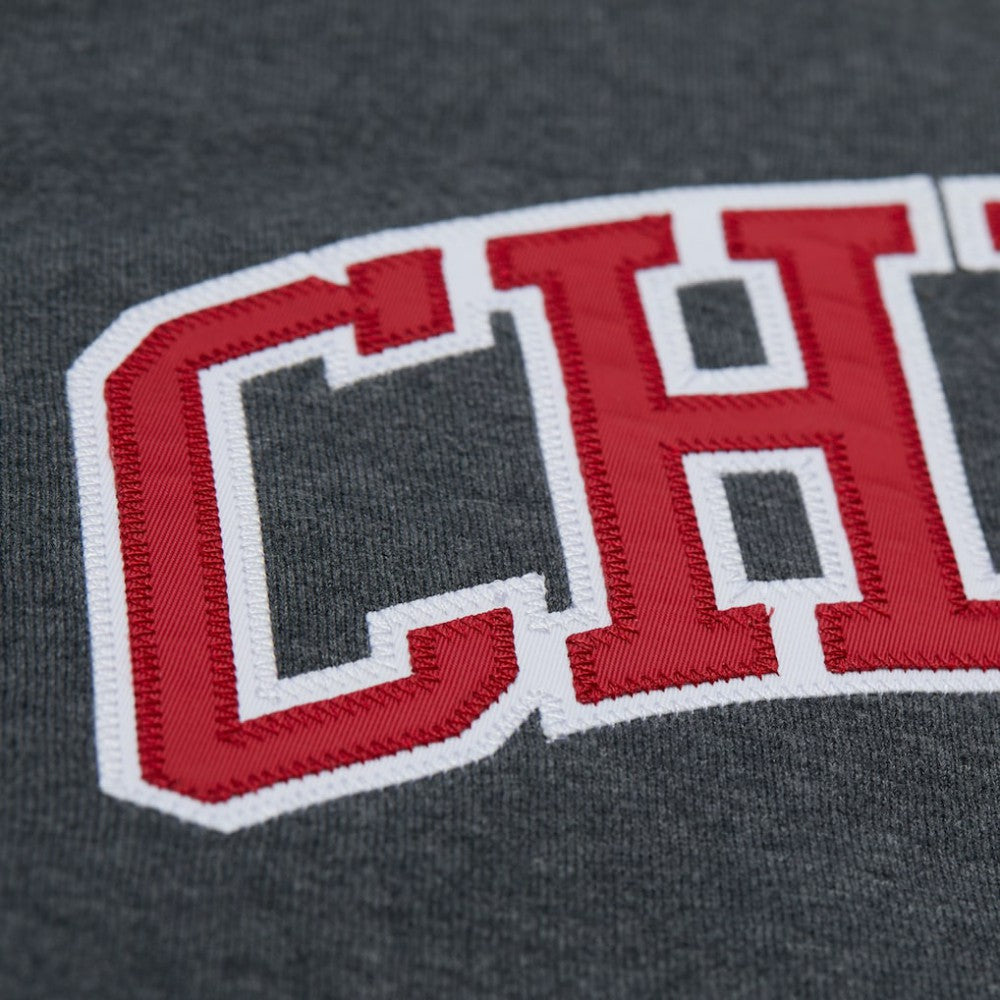 Chicago Blackhawks Mitchell & Ness Playoff Win Fleece Pullover Sweatshirt - Heather Charcoal Sweatshirts