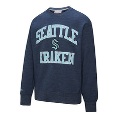 Seattle Kraken Mitchell & Ness Playoff Win Fleece Pullover Sweatshirt - Deep Sea Blue Sweatshirts