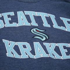 Seattle Kraken Mitchell & Ness Playoff Win Fleece Pullover Sweatshirt - Deep Sea Blue Sweatshirts