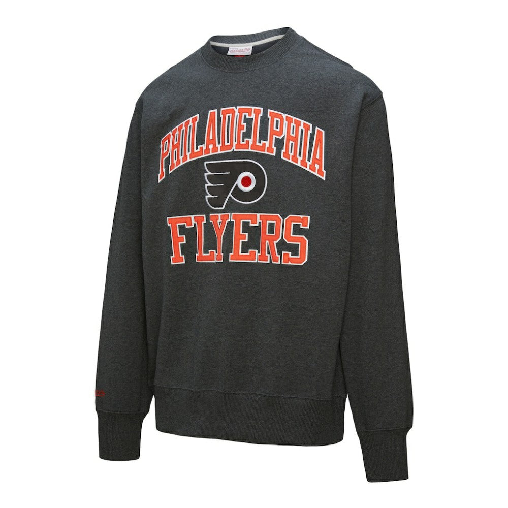 Philadelphia Flyers Mitchell & Ness Playoff Win Fleece Pullover Sweatshirt - Charcoal Sweatshirts