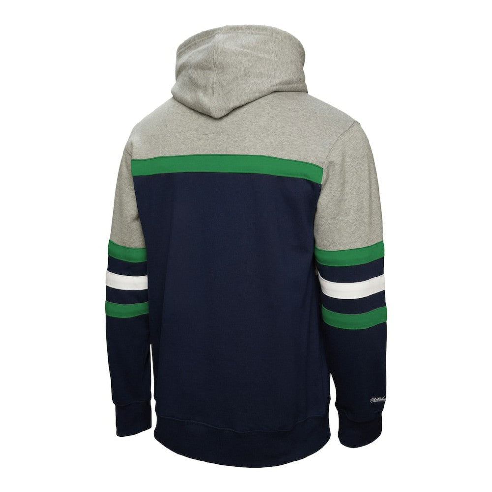 Vancouver Canucks Mitchell & Ness Head Coach Pullover Hoodie - Navy/Gray Hoodies