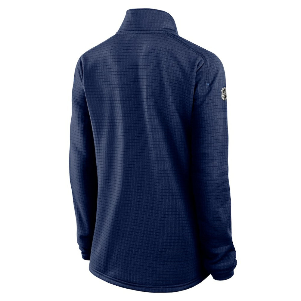 Winnipeg Jets Fanatics Women's Authentic Pro Rink Quarter-Zip Pullover  - Navy Pullover
