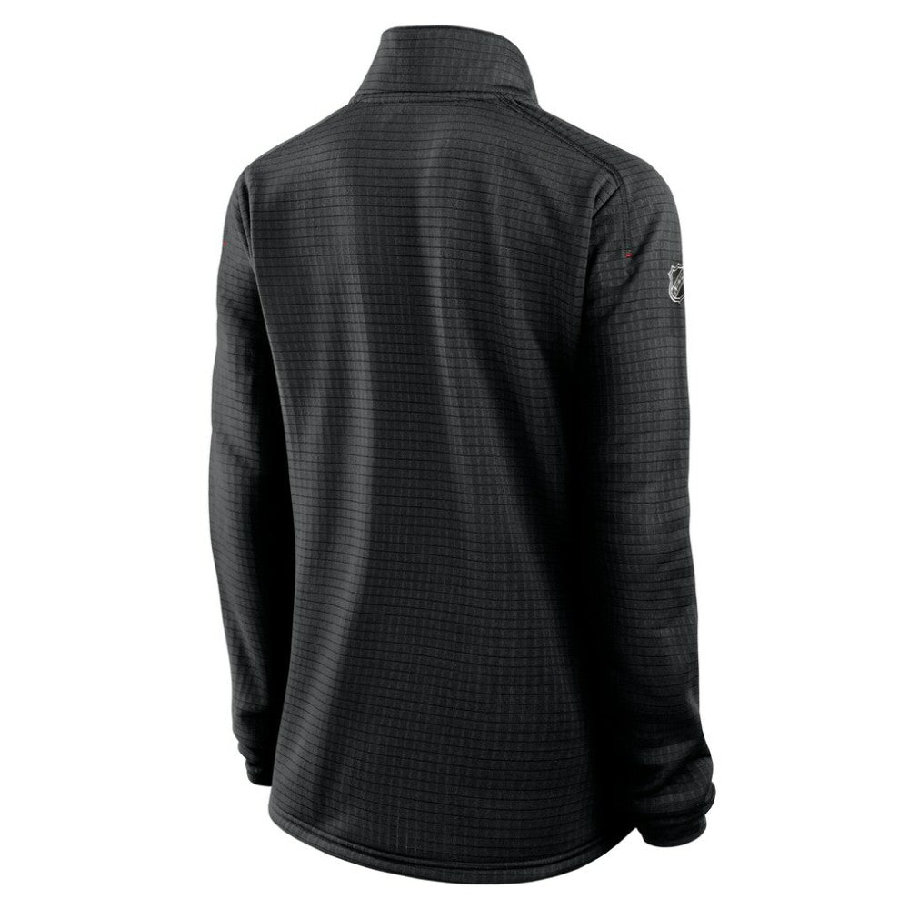 Chicago Blackhawks Fanatics Women's Authentic Pro Rink Quarter-Zip Pullover  - Black Pullover