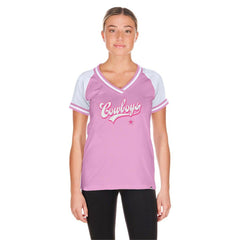 Dallas Cowboys New Era Women's Mommy & Me V-Neck T-Shirt - Pink on sale