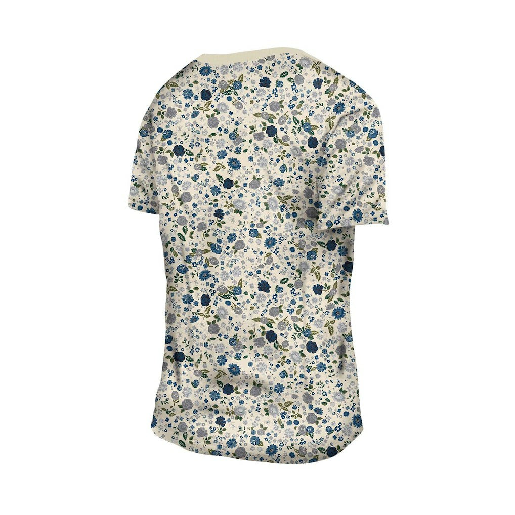 Dallas Cowboys New Era Women's Glam Game Floral Scoop Neck T-Shirt - Cream on sale