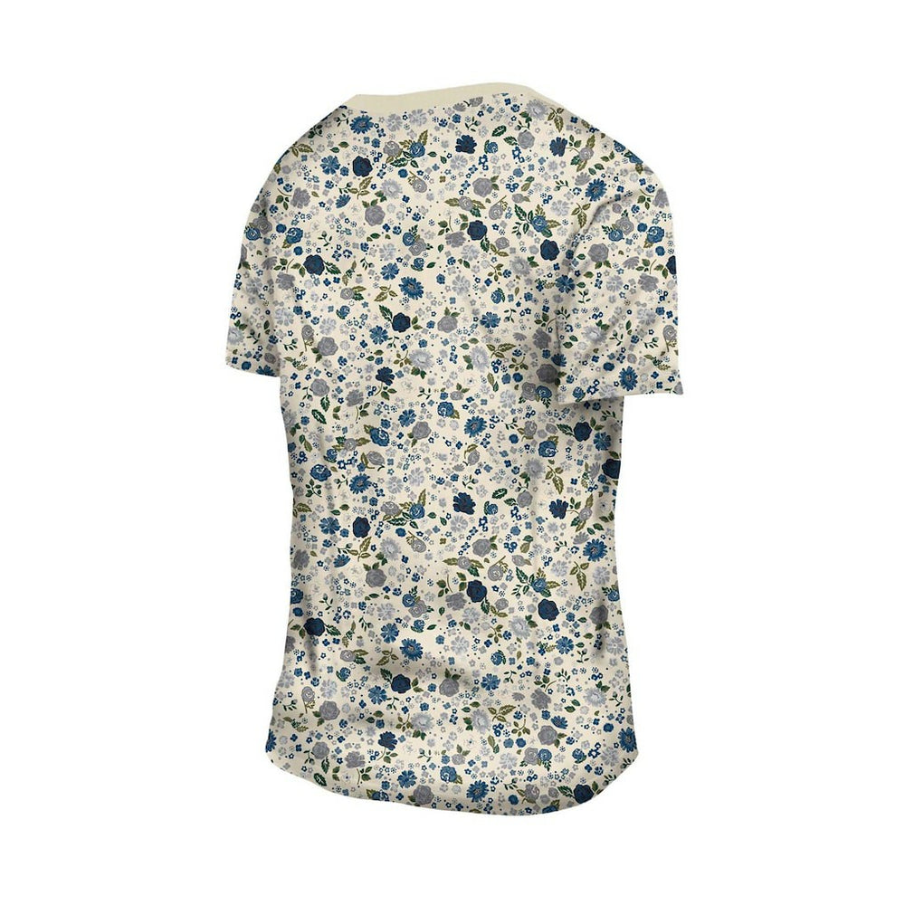 Dallas Cowboys New Era Women's Glam Game Floral Scoop Neck T-Shirt - Cream on sale