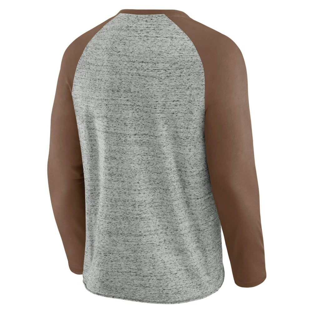 San Diego Padres Darius Rucker Collection Raw Edge Raglan Long Sleeve Baseball T-Shirt Heather Gray