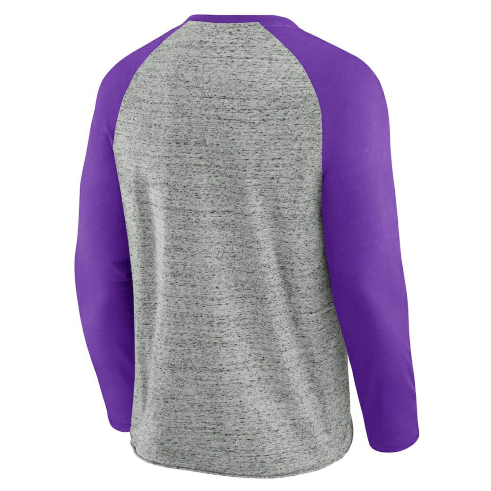 Arizona Diamondbacks Darius Rucker Collection Raw Edge Raglan Long Sleeve Baseball T-Shirt Heather Gray