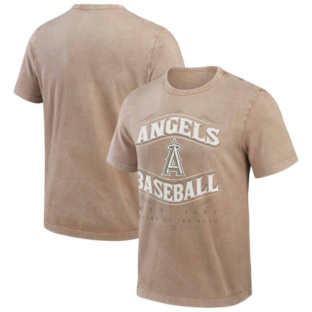 Los Angeles Angels Darius Rucker Collection Sunfaded T-Shirt Tan
