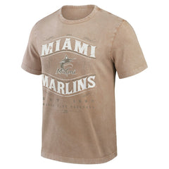 Miami Marlins Darius Rucker Collection Sunfaded T-Shirt Tan