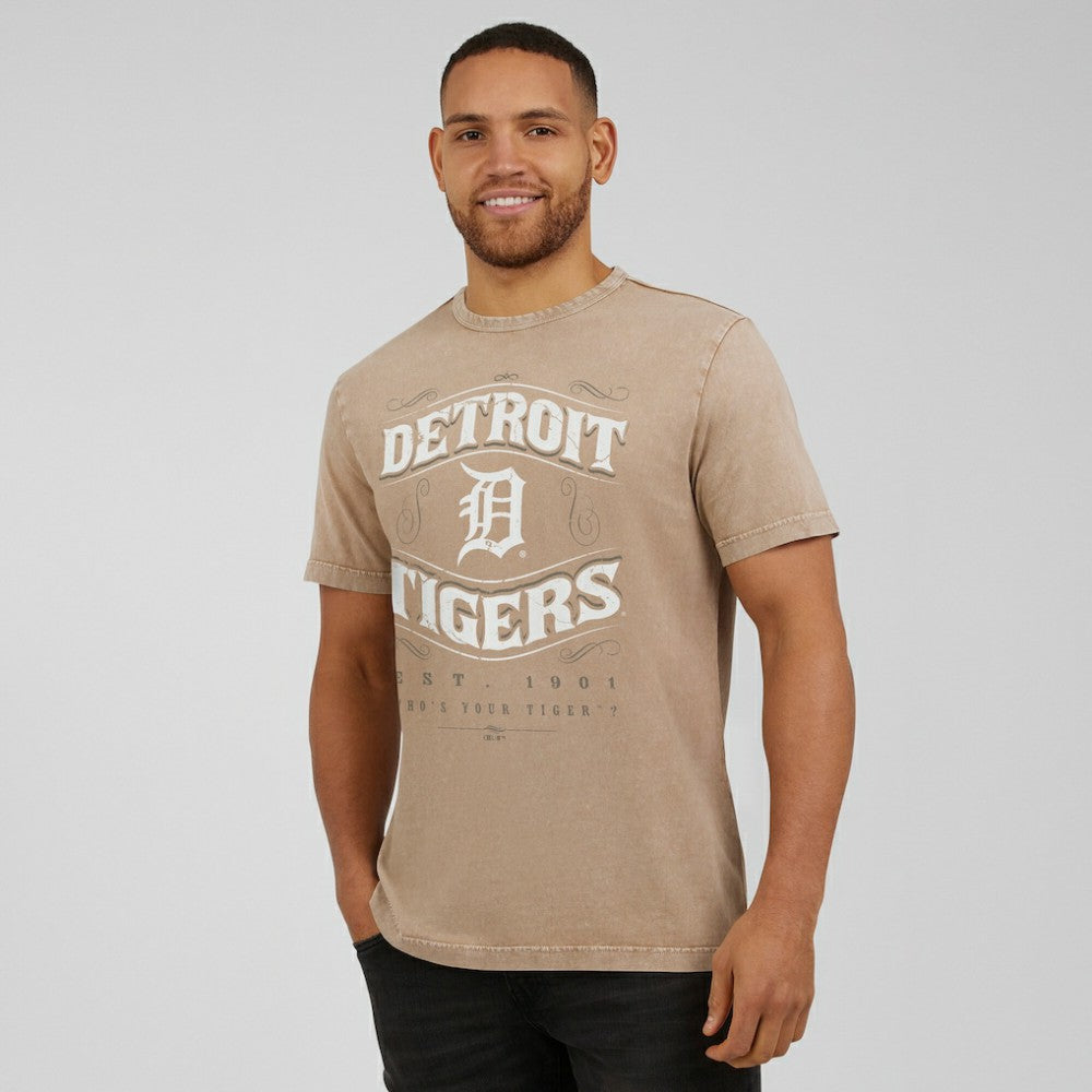 Detroit Tigers Darius Rucker Collection Sun Faded T-Shirt Tan