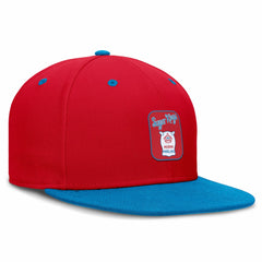 Miami Marlins City Connect Patch Performance Fitted Hat Red/Blue