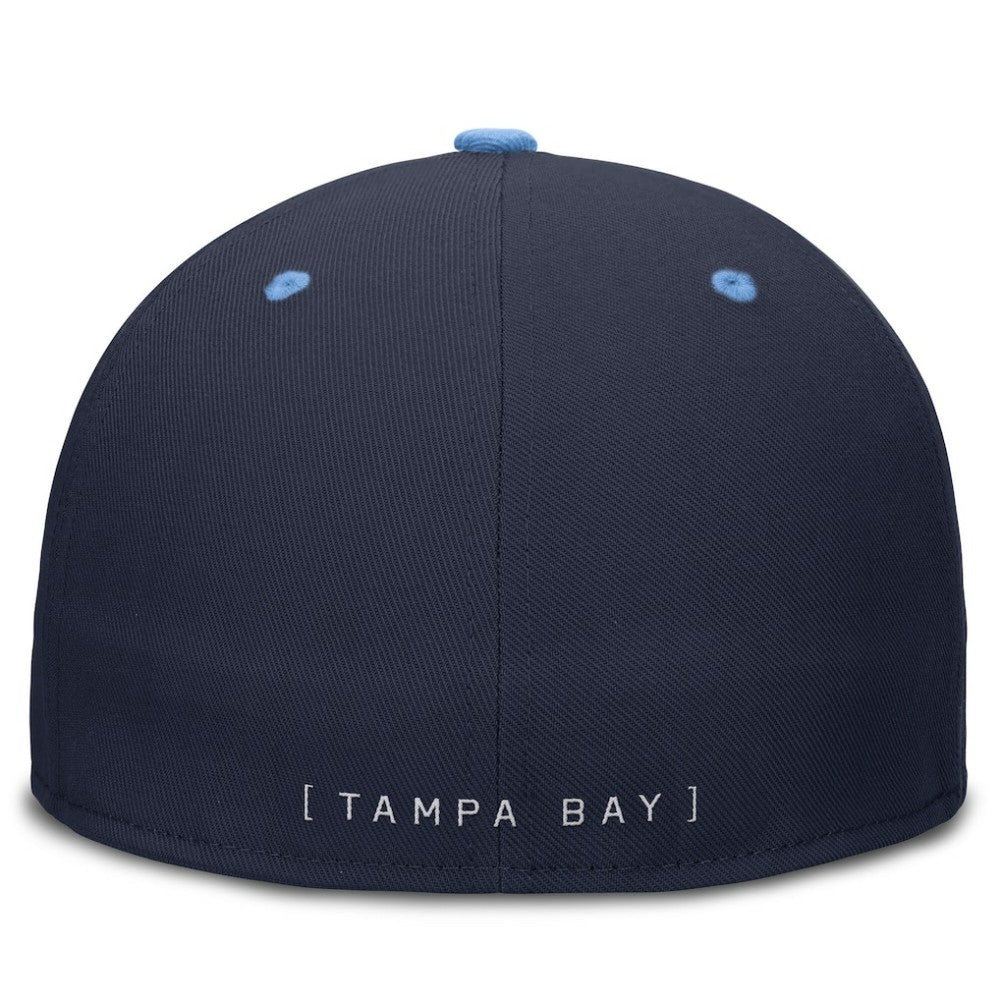 Tampa Bay Rays  True Primetime Two-Tone Performance Fitted Hat Navy/Light Blue