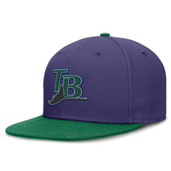Tampa Bay Rays  True Primetime Two-Tone Performance Fitted Hat Purple/Green