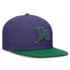 Tampa Bay Rays  True Primetime Two-Tone Performance Fitted Hat Purple/Green