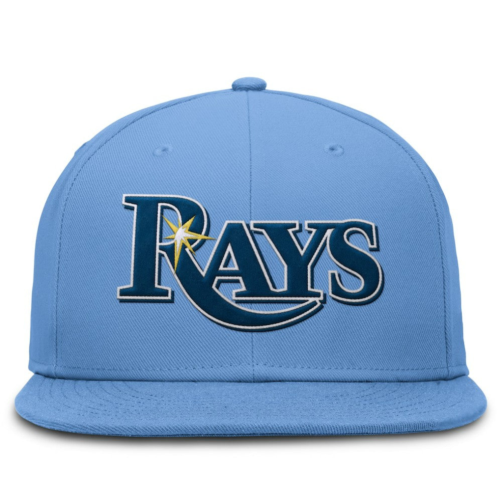 Tampa Bay Rays True Round Bill Performance Fitted Hat Light Blue