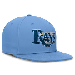 Tampa Bay Rays True Round Bill Performance Fitted Hat Light Blue