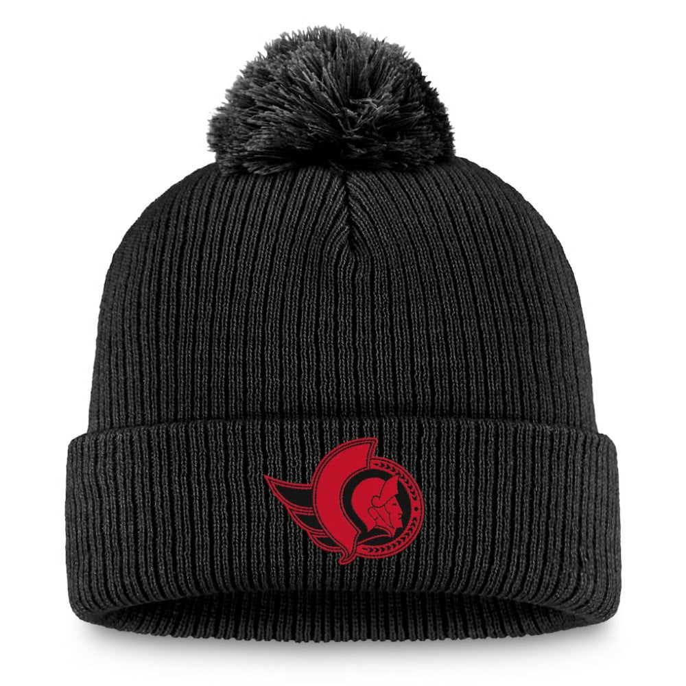 Ottawa Senators Fanatics Women's Cuffed Knit Hat with Pom - Black Hats