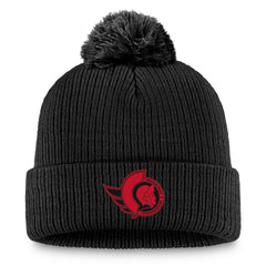 Ottawa Senators Fanatics Women's Cuffed Knit Hat with Pom - Black Hats