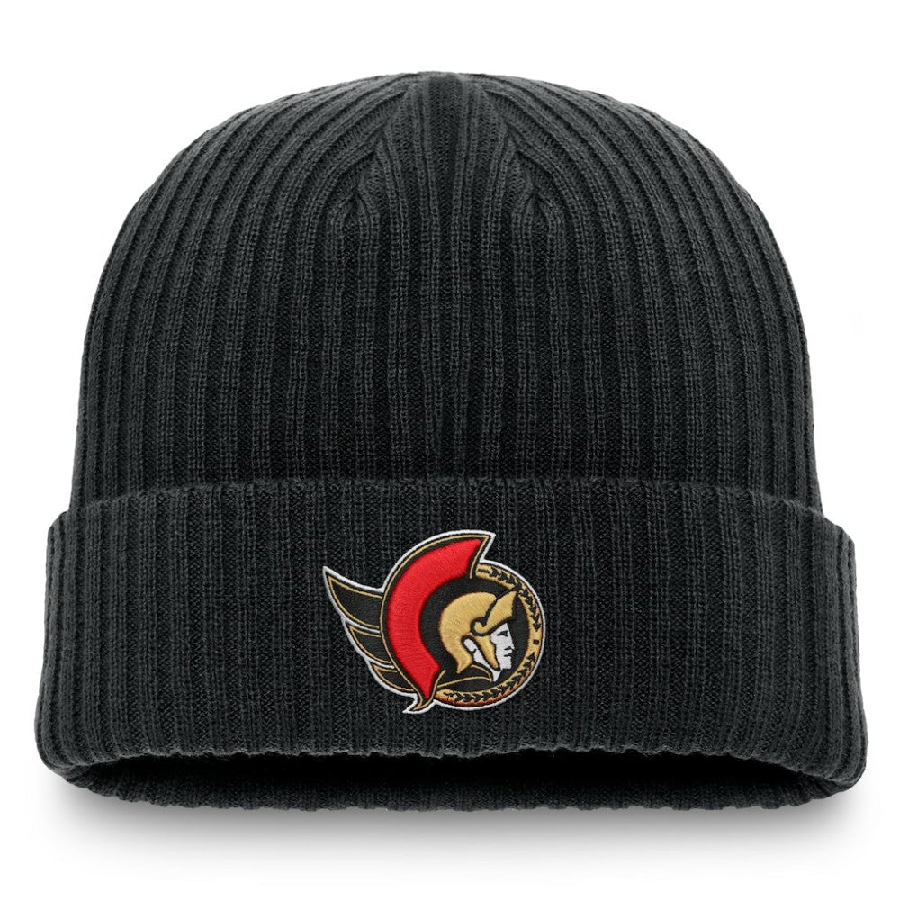 Ottawa Senators Fanatics Component Cuffed Knit Hat - Black Hats