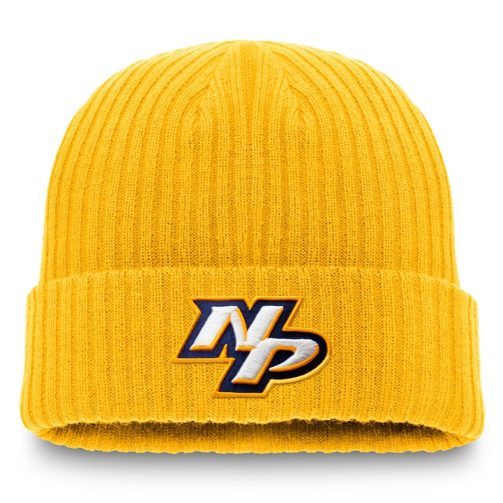 Nashville Predators Fanatics Component Cuffed Knit Hat - Gold Hats