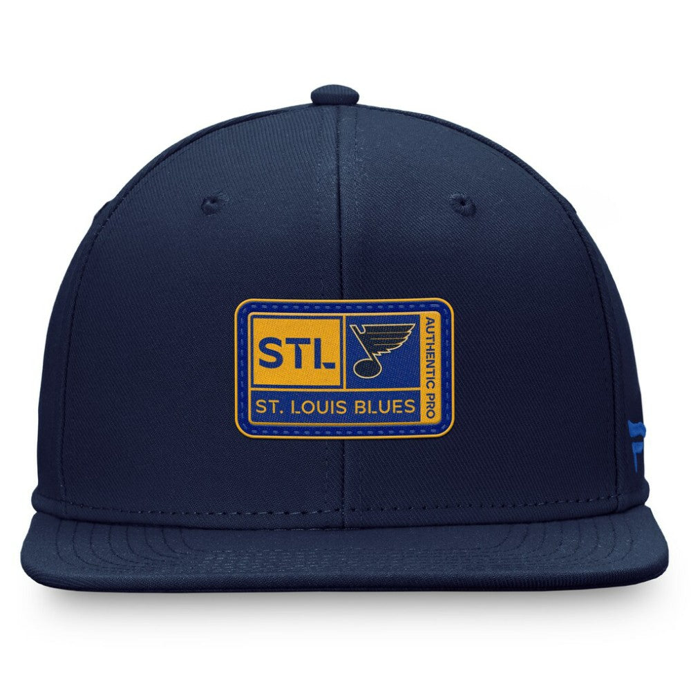 St. Louis Blues Fanatics Authentic Pro Training Camp Snapback Hat - Navy Hats