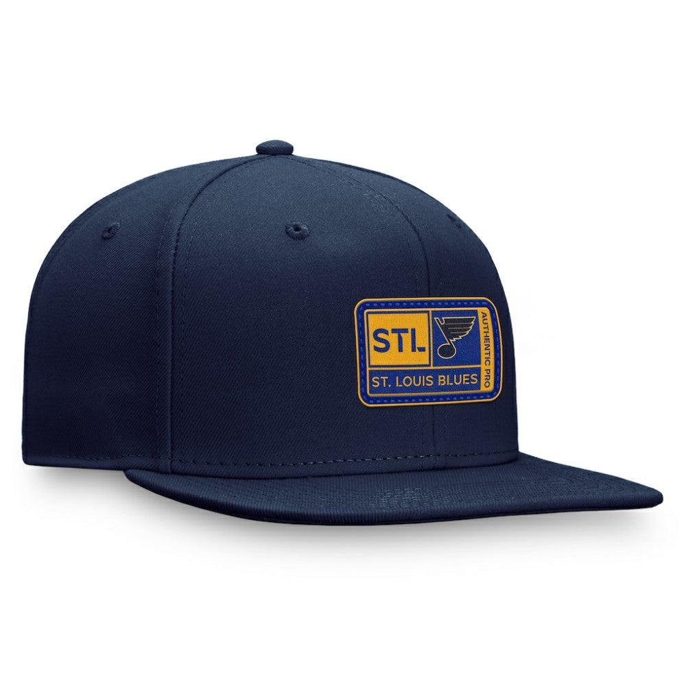 St. Louis Blues Fanatics Authentic Pro Training Camp Snapback Hat - Navy Hats
