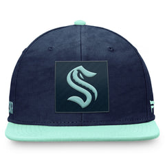 Seattle Kraken Fanatics Authentic Pro Rink Snapback Hat - Deep Sea Blue/Light Blue Hats