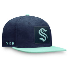 Seattle Kraken Fanatics Authentic Pro Rink Snapback Hat - Deep Sea Blue/Light Blue Hats