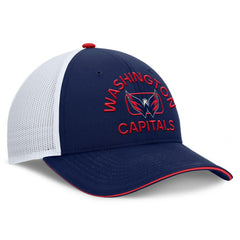 Washington Capitals Fanatics Authentic Pro Rink Adjustable Trucker Hat - Navy/White Hats