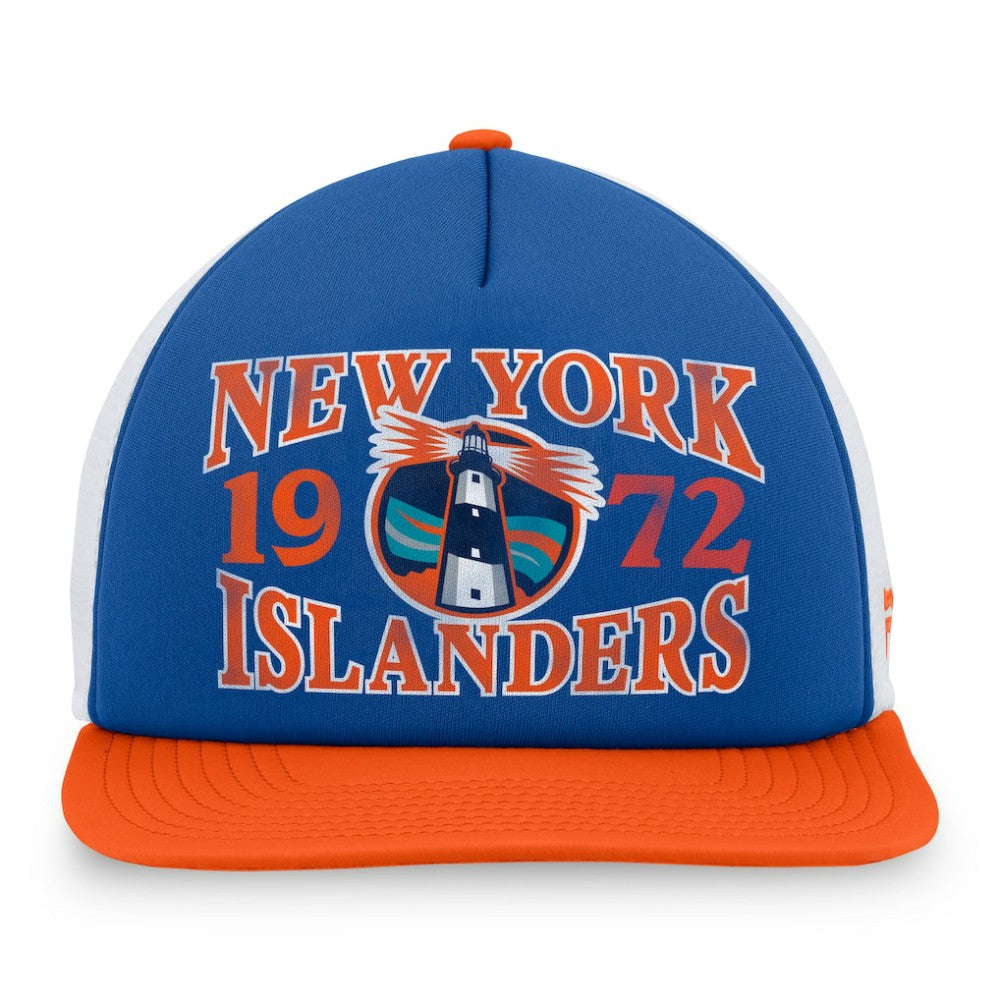 New York Islanders Fanatics Heritage Foam Front Adjustable Trucker Hat - Royal Hats