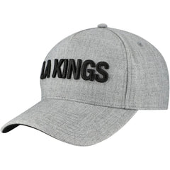 Los Angeles Kings Fanatics Elements A-Frame Leather Strapback Hat - Heather Gray Hats