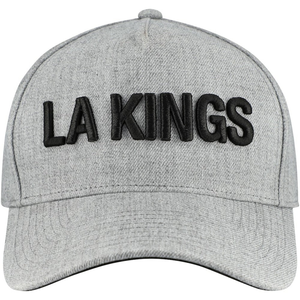 Los Angeles Kings Fanatics Elements A-Frame Leather Strapback Hat - Heather Gray Hats