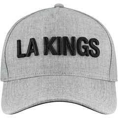 Los Angeles Kings Fanatics Elements A-Frame Leather Strapback Hat - Heather Gray Hats